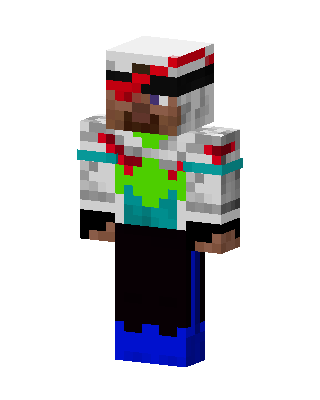 White Athlete Boy skin, 3D preview