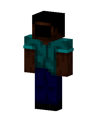 Dark Steve skin, 3D preview