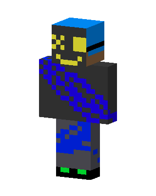 Blue Smiley Hoodie skin, 3D preview