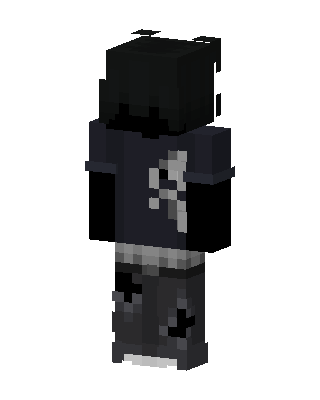 Black Gamer Boy skin, 3D preview