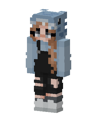Gray Player Girl skin, 3D preview