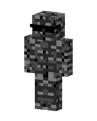 Bedrock Cool Guy skin, 3D preview