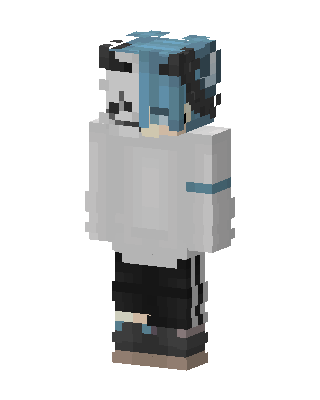 Blue Haired Hoodie Minecraft skin