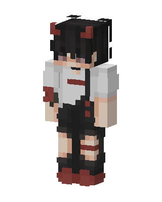 Black Anime Girl skin, 3D preview