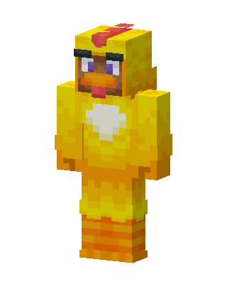 Chicken Costume skin, 3D preview