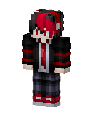 Red Hair Emo Minecraft anime skin