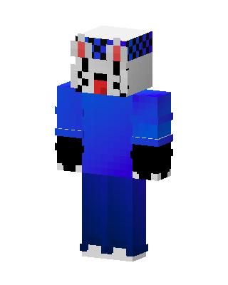 Blue Clown Mask skin, 3D preview