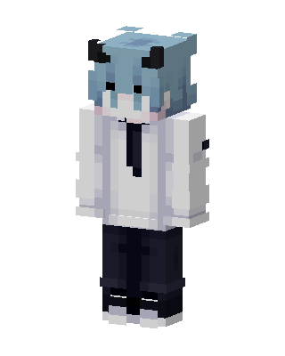 White Student Girl skin, 3D preview