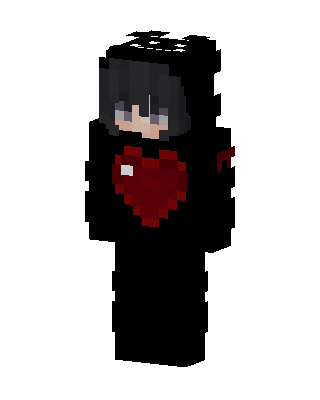 Heart Hoodie skin, 3D preview