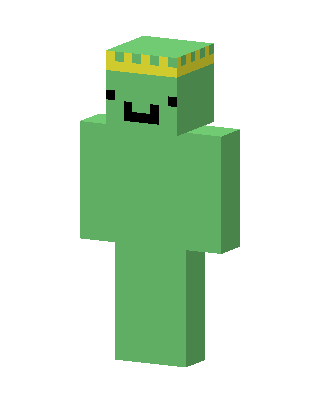 Crowned Green Blob skin, 3D preview