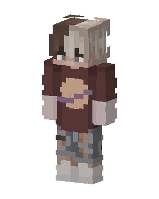 Split Hair Hoodie skin, 3D preview