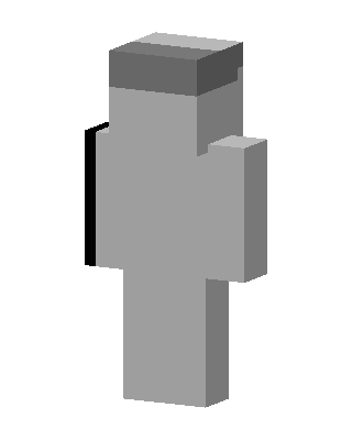 Gray Blank skin, 3D preview