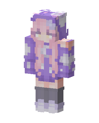 Purple Cutie Girl Minecraft skin