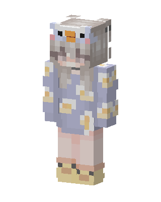 Gray Animal Girl skin, 3D preview