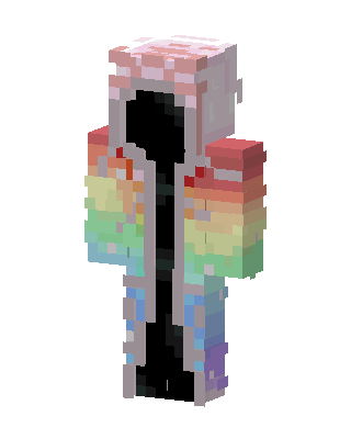 Rainbow Hoodie skin, 3D preview