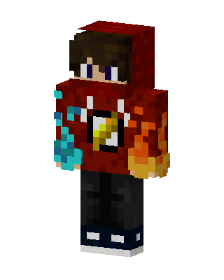 Fire Ice Hoodie Minecraft YouTuber skin