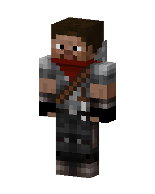 Red Scarf Wanderer Minecraft skin
