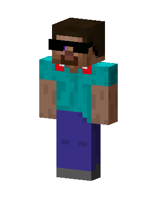 Steve With Shades skin, 3D preview