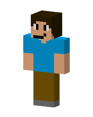 Smiling Steve skin, 3D preview