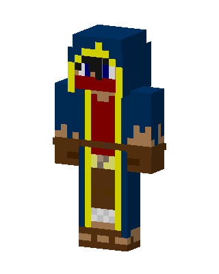 Blue Hooded Mage Minecraft skin