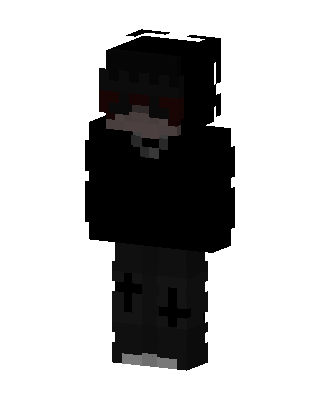 Black Villain Boy skin, 3D preview