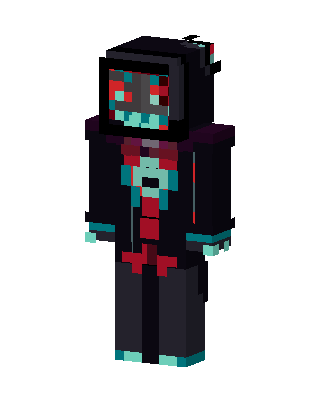 Glitch TV Head skin, 3D preview