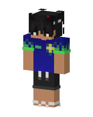 Floral Tee Boy skin, 3D preview