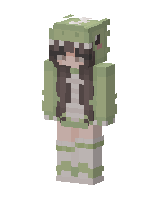 Dino Hoodie Girl Minecraft skin