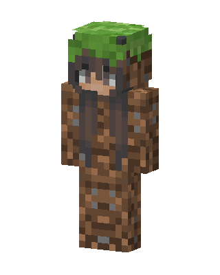 Dirt Block Girl skin, 3D preview
