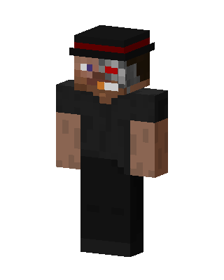 Cyborg Fedora Minecraft skin