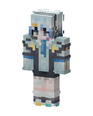 Gray Student Girl Minecraft skin