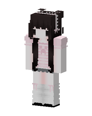 Pastel Goth Girl Minecraft cute skin