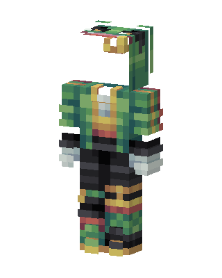 Jade Serpent Warrior skin, 3D preview