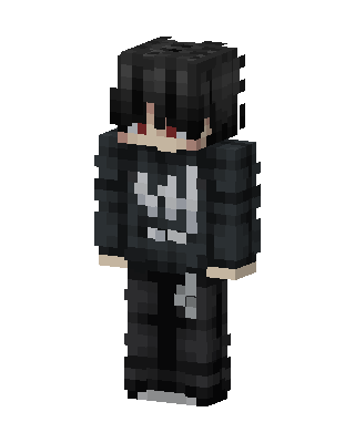 Shadow Hoodie Boy Minecraft anime skin