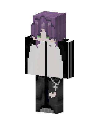 Purple Hair Hoodie Minecraft skin