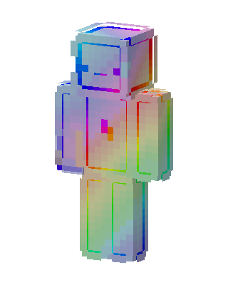 Rainbow Ghost skin, 3D preview
