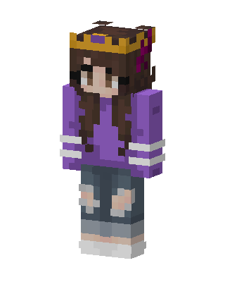 Purple Crowned Player Girl Minecraft skin