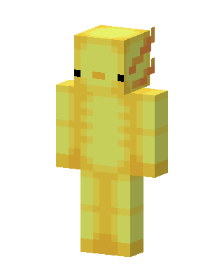 Golden Axolotl skin, 3D preview
