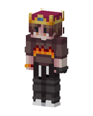 Crowned Flame Hoodie skin, 3D preview