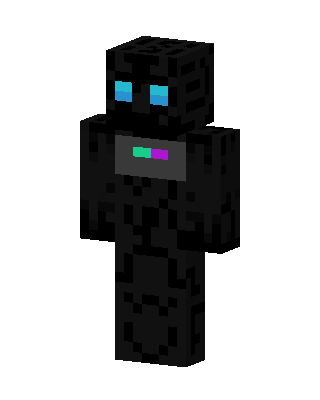 Black Glowing Villain Minecraft Enderman skin