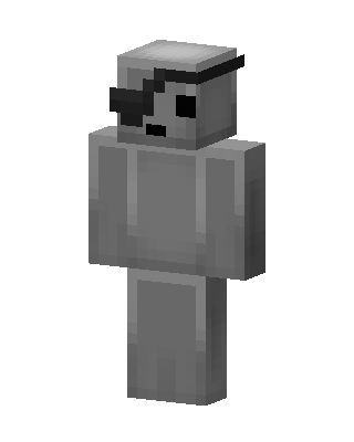 Gray Eyepatch Guy skin, 3D preview