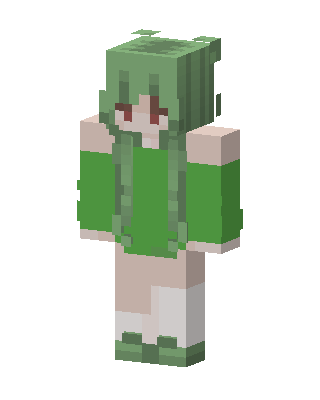 Green Sprout Girl skin, 3D preview