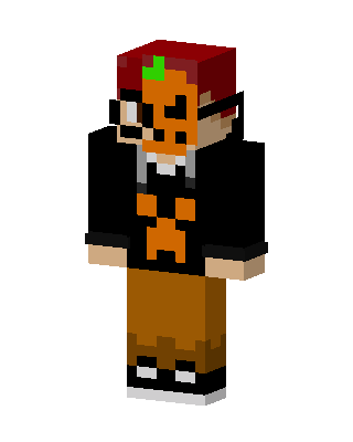 Pumpkin Hoodie Kid skin, 3D preview