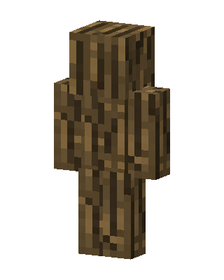 Oak Log skin, 3D preview