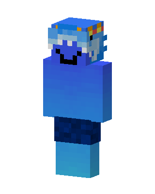 Blue Smiley Blob skin, 3D preview