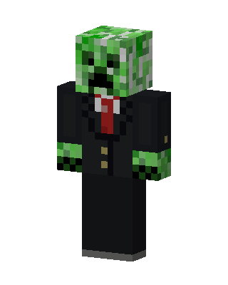 Creeper In Suit Minecraft black skin