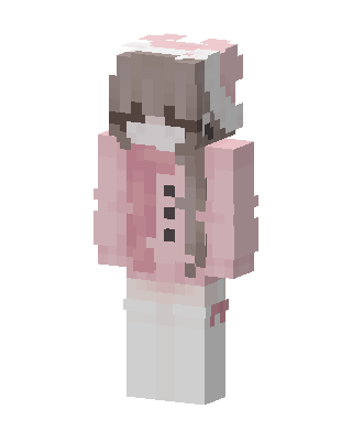 Pink Cutie Girl skin, 3D preview
