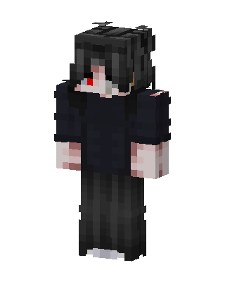 Black Emo Boy skin, 3D preview