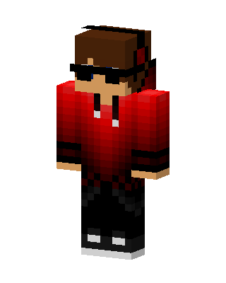 Red Hoodie Gamer skin, 3D preview