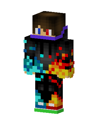 Fire And Ice Minecraft YouTuber skin